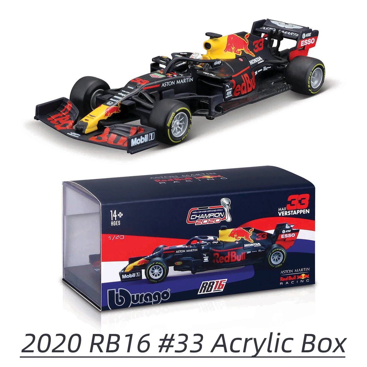 

Bburago 1:43 2020 RedBell RB16 #33 F1 Formula Car Static Die Cast Vehicles Collectible Model Racing Car Toys
