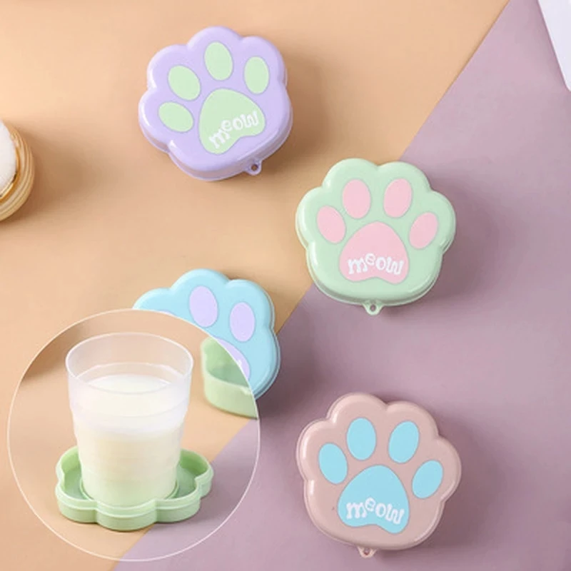 

Cartoon Cat Claw Cup Portable Silicone Retractable Home Folding Cup Collapsible Travel Easy To Carry Camping Climbing Fold Cup