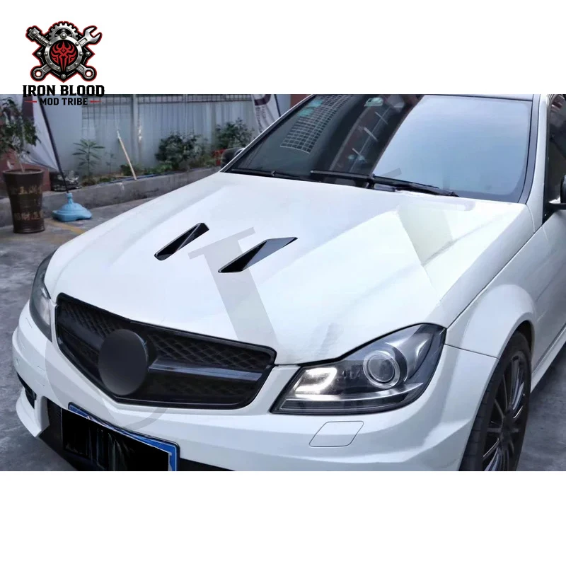 Фото Подходит для капота Mercedes-Benz C-класса W204 Facelift 507 C63 AMG, железный капот двигателя, модели 2008-2014 годов №2
