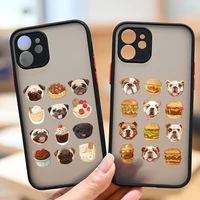 cute cartoon pet food pattern phone case for iphone11 12 13 pro max xr xs max x se 20 6 8 7 plus clear shock resistant hard case