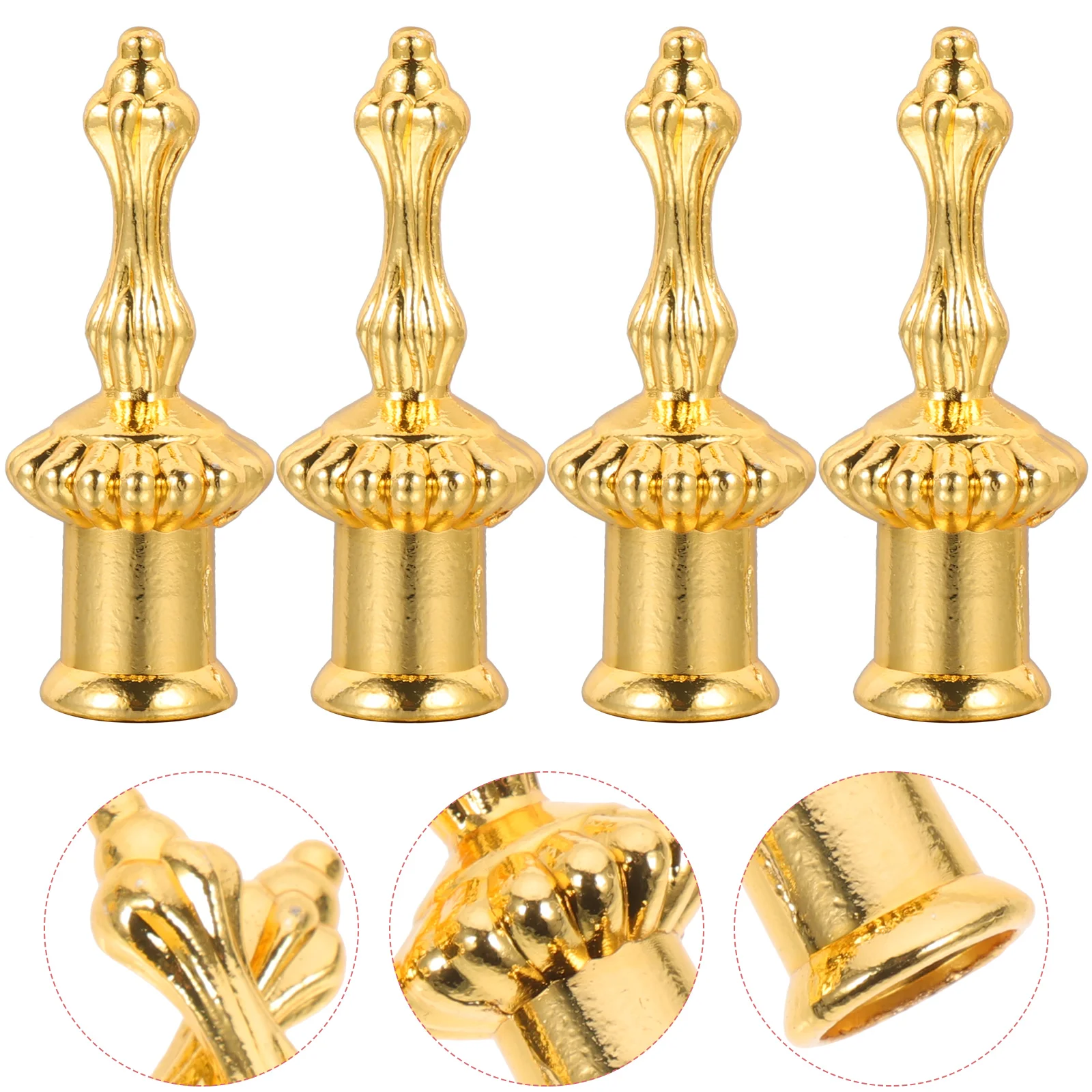 

4 шт., Золотая лампа, шторы, Оформление интерьера, освещение, Золотая крышка