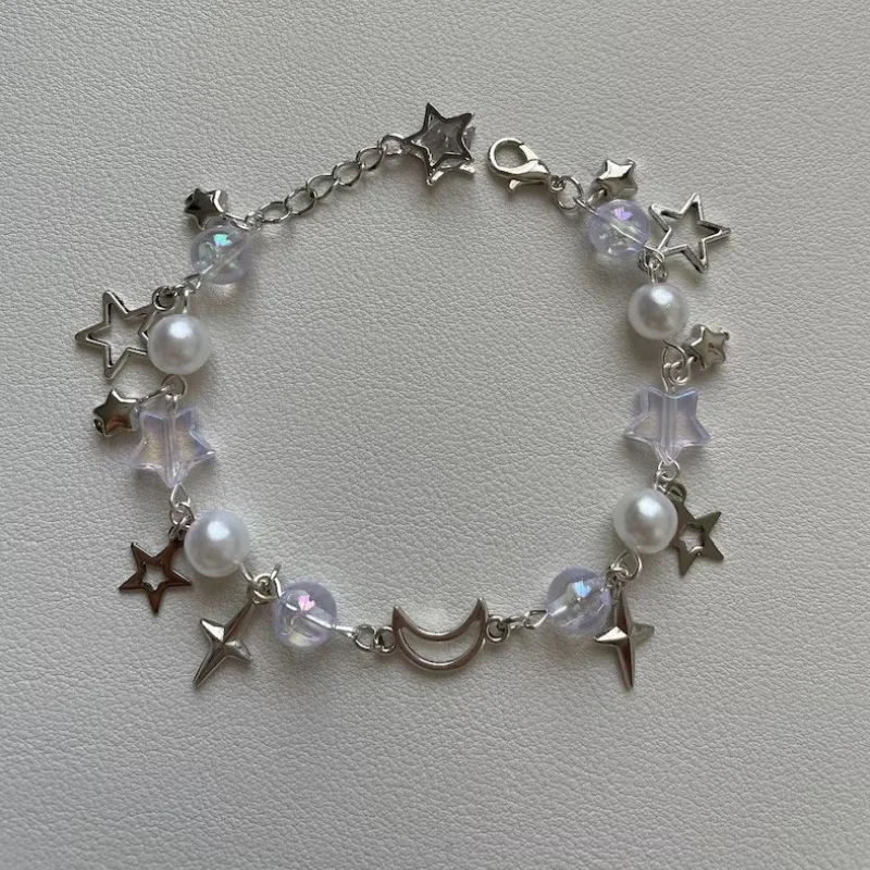 Подвесной браслет из бисера Y2K Star and Moon идеи подарков подвесная мода милый дружба