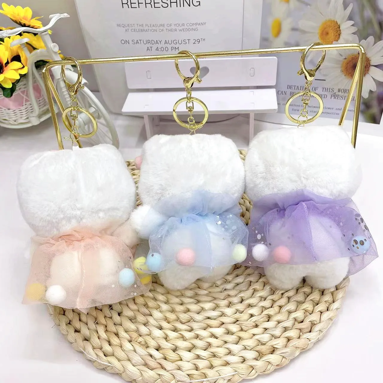 Новая симпатичная кружевная подвеска в виде кошки мягкая плюшевая кукла модный