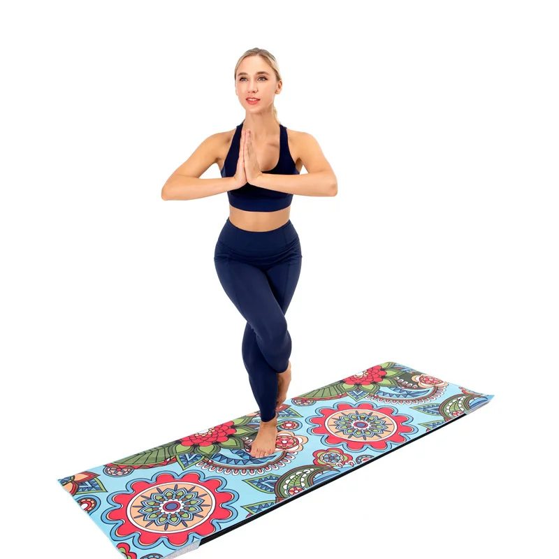 

Yoga Mat 65*185CM Non-Slip Yoga Mat Microfiber Towel Fitness Gym Exercise Fitness Spirit Lattice Workout Blanket Yoga Mat Case