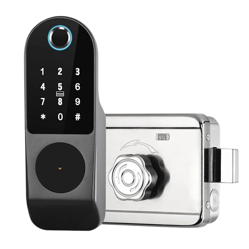 

Tuya App Smart Lock Fingerprint Lock Waterproof Security Home Lock Digital Password RFID Keyless Entry Door Lock-ABUX