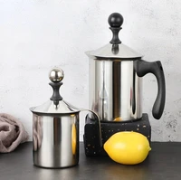 stainless steel pull flower cup defoamer pull head milk frother double filter filter milk beater