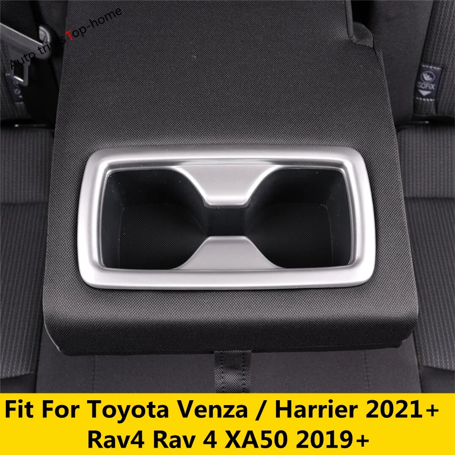 Rear Water Cup Holder Panel Decor Cover Trim For Toyota Venza / Harrier 2021 2022 / RAV4 2019 - 2022 Car Accessories Interior