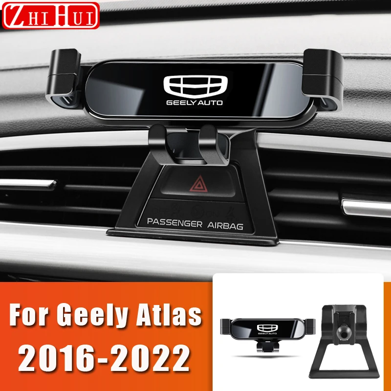 

Автомобильный Стайлинг, держатель для мобильного телефона для Geely Atlas 2016-2022, крепление для вентиляционного отверстия, гравитационный кронштейн, подставка, автоаксессуары