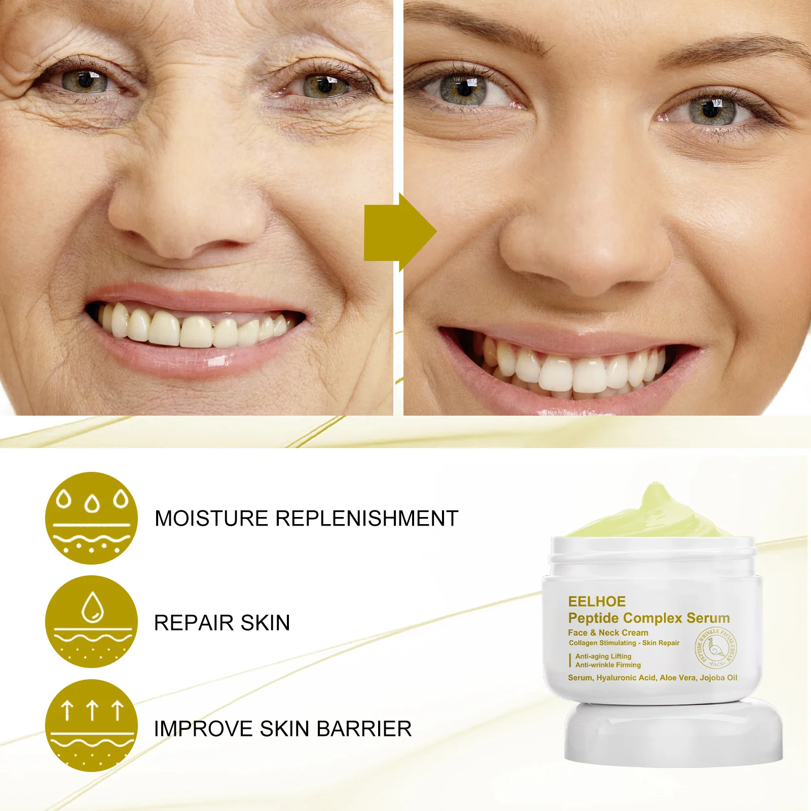 

Увлажняющий крем против морщин, питающий, освежающий и омолаживающий