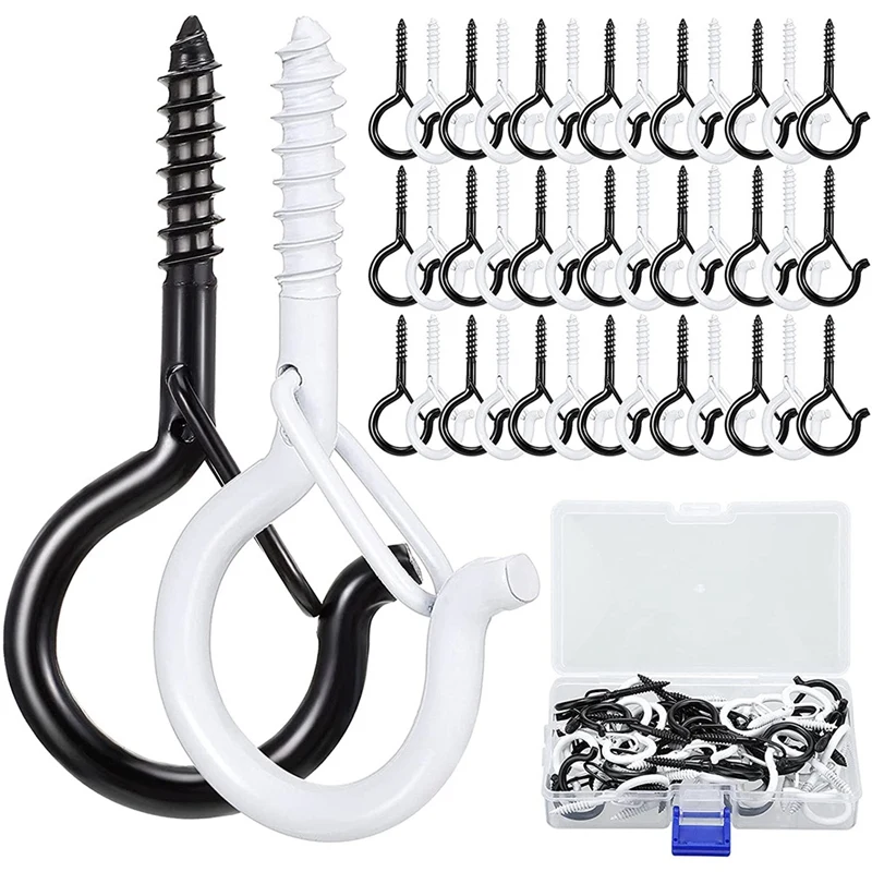 

Q-Hanger Hooks Screw Hook Outdoor Lights Hanger Hook Cabinet Ceiling Hanger Wall Mount Hook for New Year Garage Party