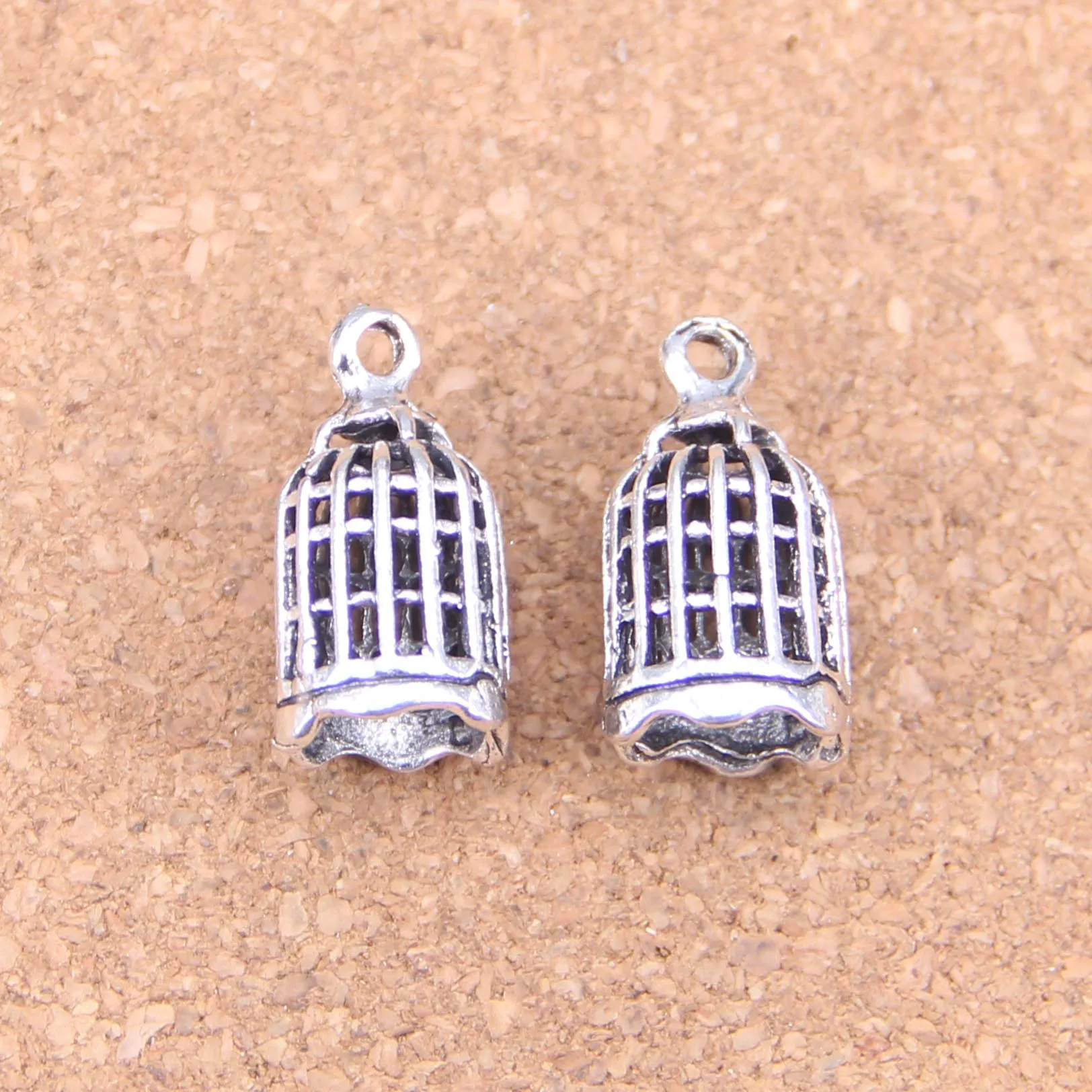 

38pcs Charms birdcage bird 22x11mm Antique Pendants,Vintage Tibetan Silver Jewelry,DIY for bracelet necklace