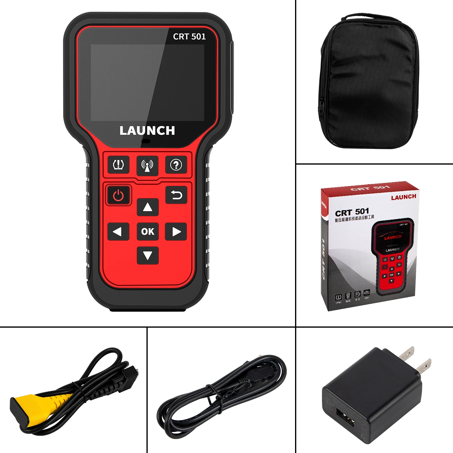 Launch CRT501 prgr монитор, машина для измерения давления в шинах для гольфа, obd-сканер колес, электрический автомобиль, escaner, диагностические инструменты для автомобиля