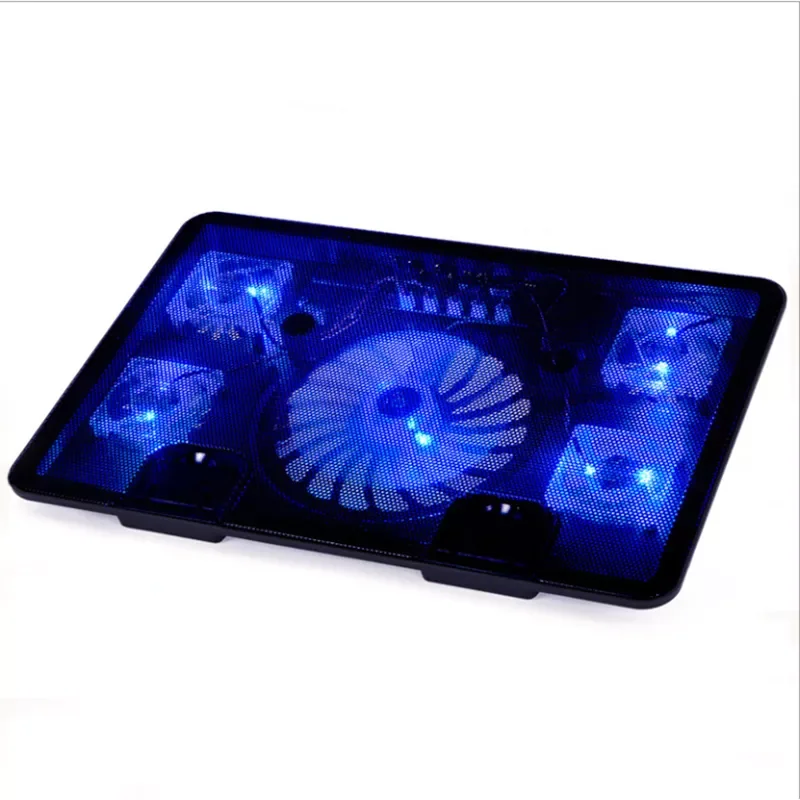 

Hot Sell Genuine 5 Fan 2USB Laptop Cooler Cooling Pad Base LED Notebook Cooler Computer USB Fan Stand For Laptop PC 10''