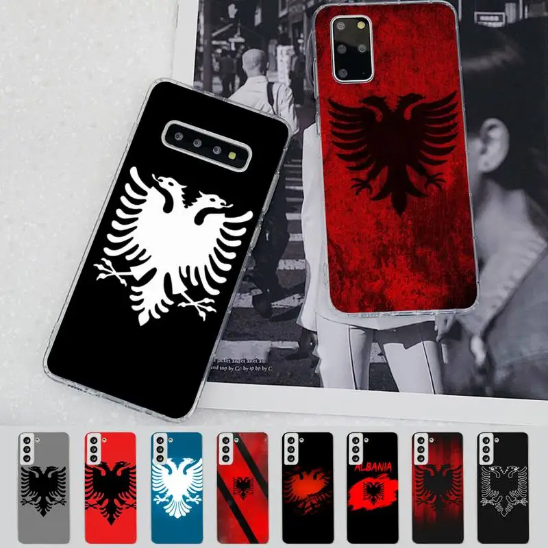

Yinuoda Albania Flag Eagle Phone Case for Samsung S21 A10 for Redmi Note 7 9 for Huawei P30Pro Honor 8X 10i cover