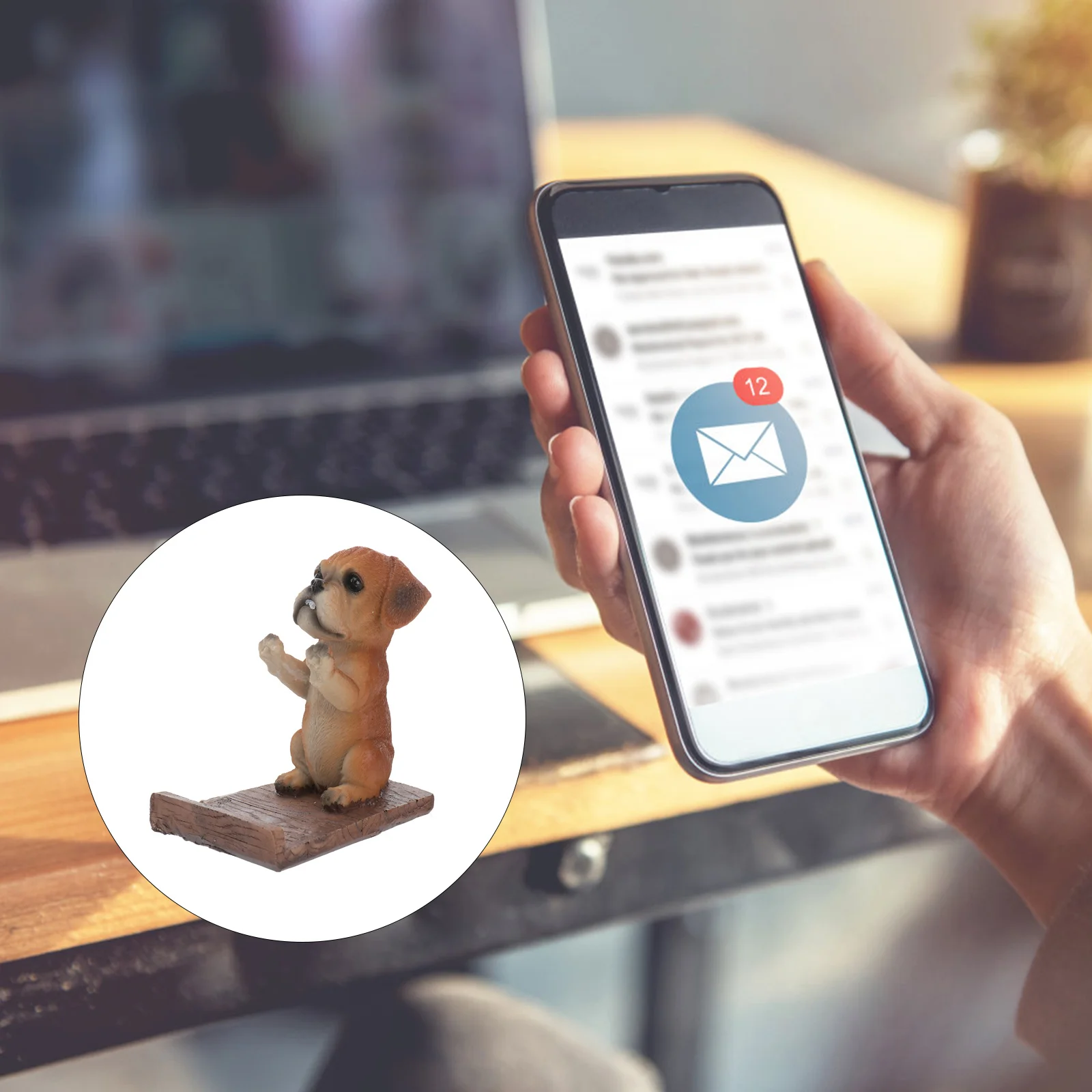 

Dog Stand Holder Bracket Animal Decorative Table Tablet Mounts Desktop Cell Ornament