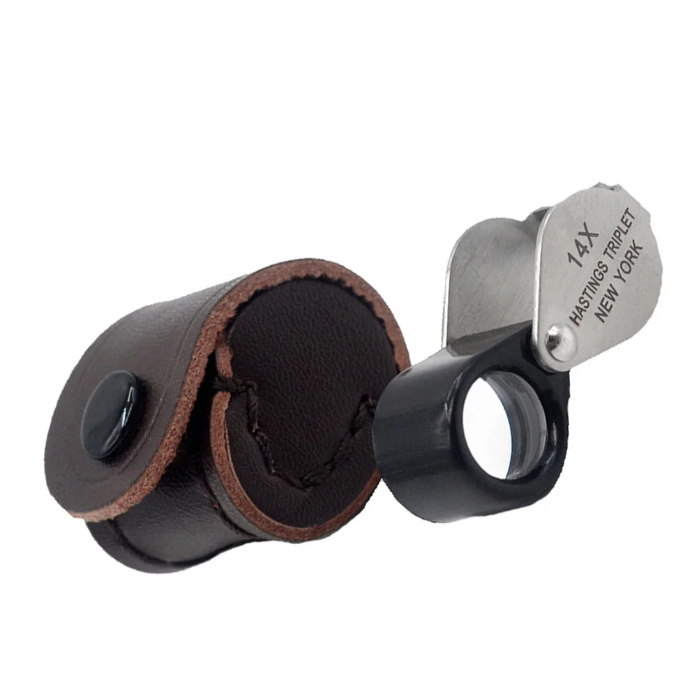 

14 X Pocket Tools Times Magnifying Glass Optics Loupes Jewelers Eye Coins Lupe Foldable Magnifier Lens