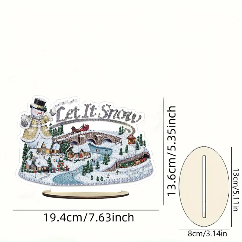 DIY 5D алмазное Искусство Рождественская Снежная сцена набор для украшения