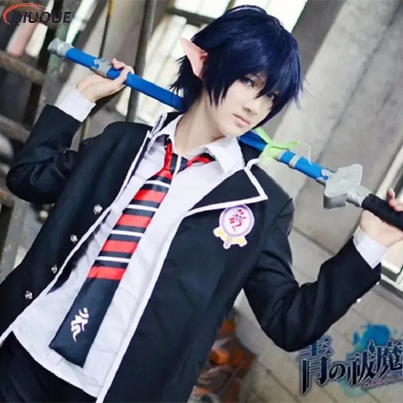 Фото Костюм для косплея по аниме Ao No Exorcist: синяя школьная форма Рин Окумуры, мужской костюм, комплект X25E2 №1