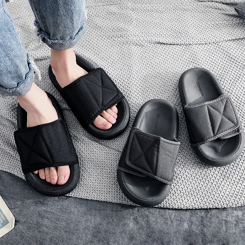 Men Couple Fashion Soft Sole Eva Cloud Slippers  Wide Feet B