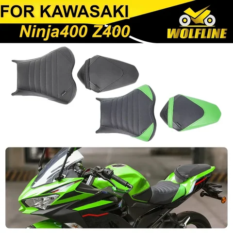 WOLFLINE переднее седло, подушка для сиденья, 2 шт./компл. для Kawasaki Ninja400 Z400 2018-2024 2019 2020 2021 2022 2023