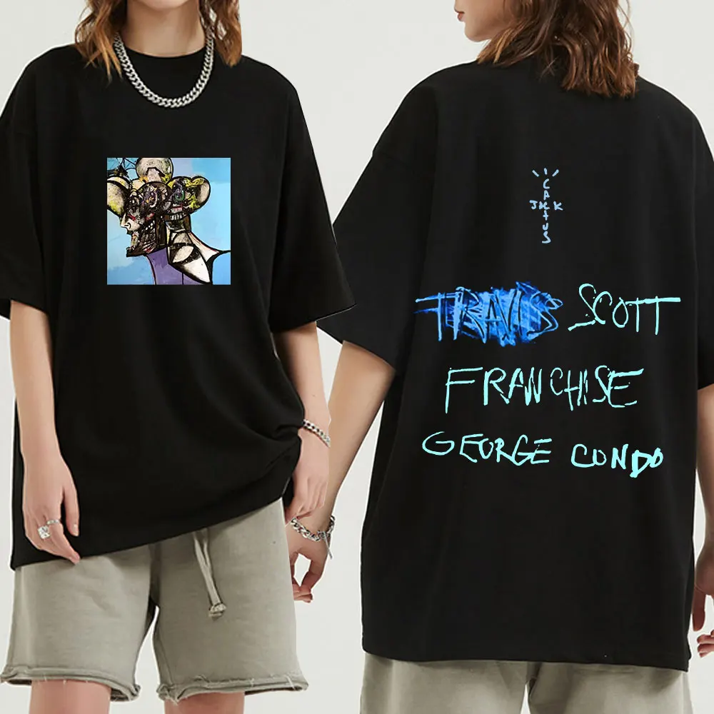 

2022 New Cactus Jack Letter Print T-Shirt Travis Scott Hip Hop Streerwear T Shirt Men Women Cotton Oversized Harajuku T-shirts