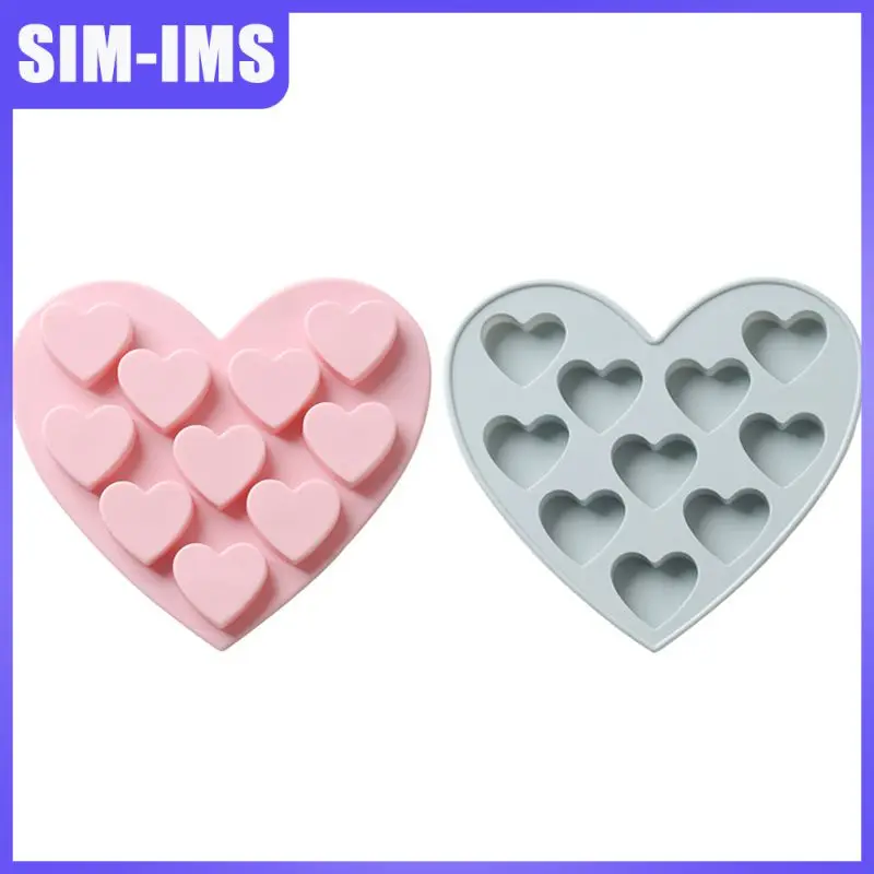 

Mold 10 Holes Love Heart 3D Shape Non-Stick Silicone Cake Mold Baking DIY Jelly Muffin Mousse Ice-creams Chocolate Tool