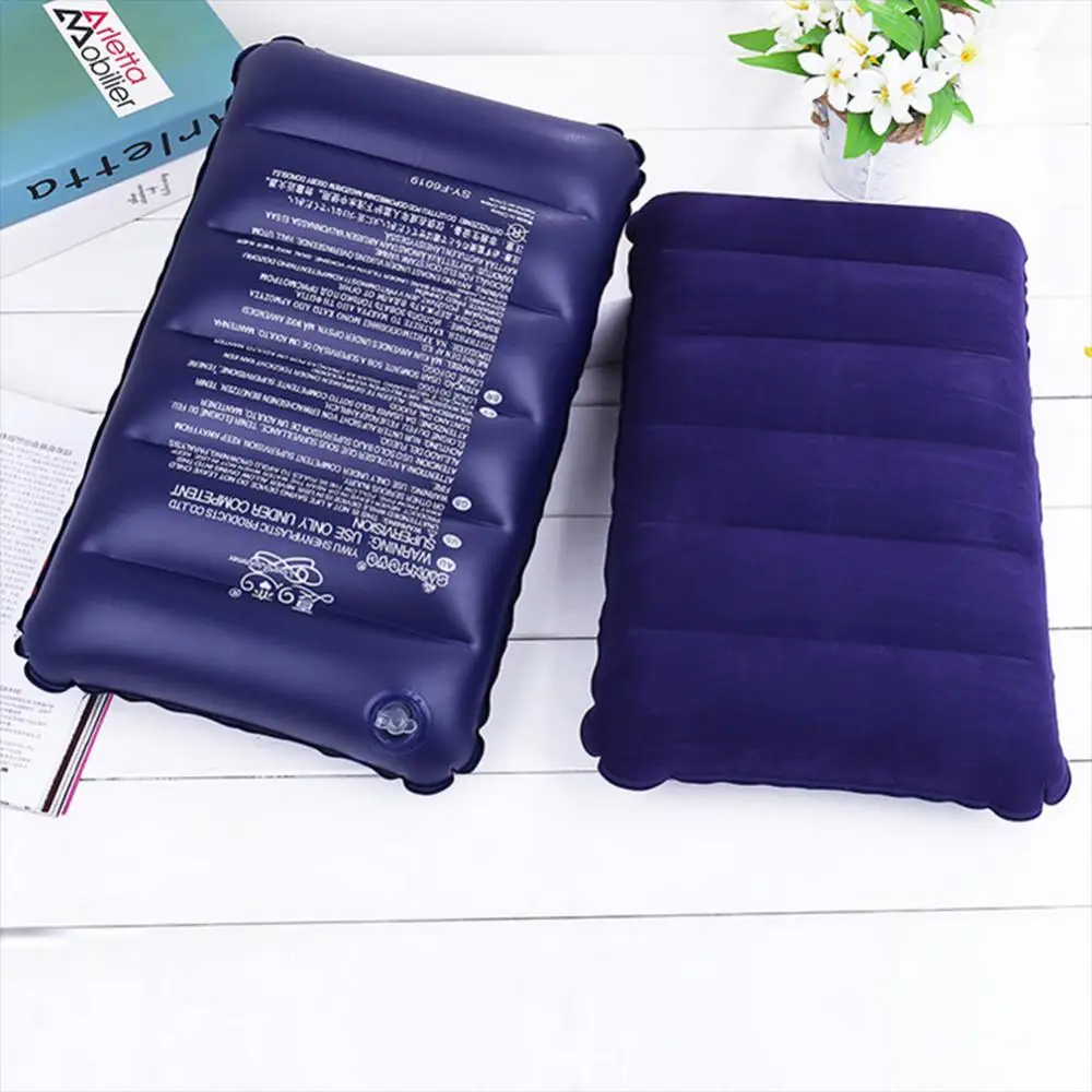 

Inflatable Air Pillow Bed Sleeping Camping Pillow PVC Neck Stretcher Backrest Pillow For Travel Plane Head Rest Support
