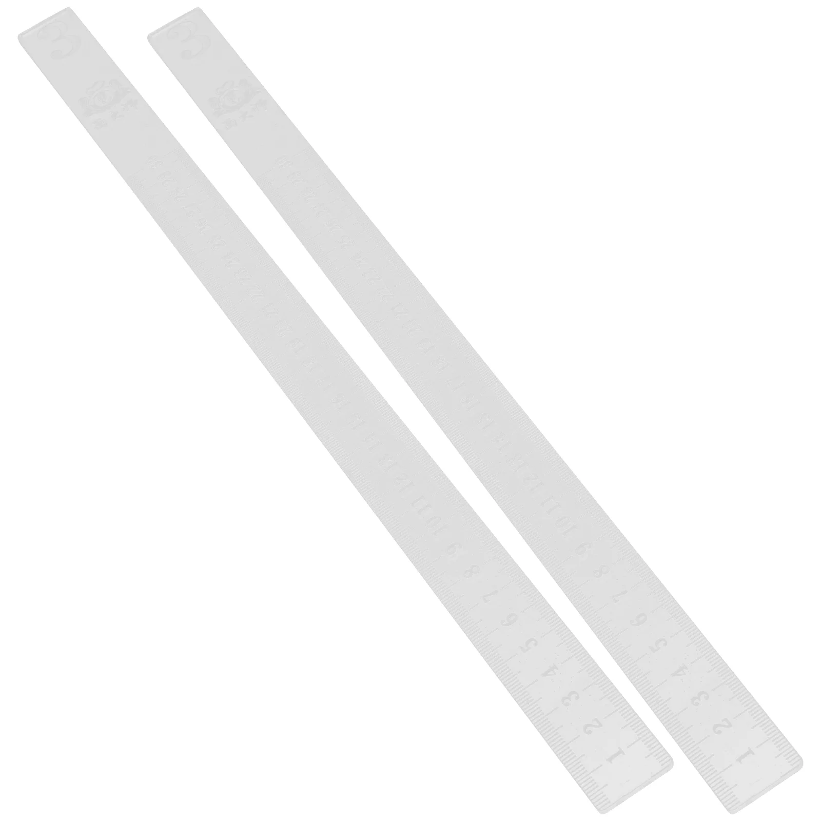 

2 Pcs Snack Crackers Dough Ruler French Rolling Pin Biscuit Baking Thickness Guides Pizza Kitchen Clay Balance