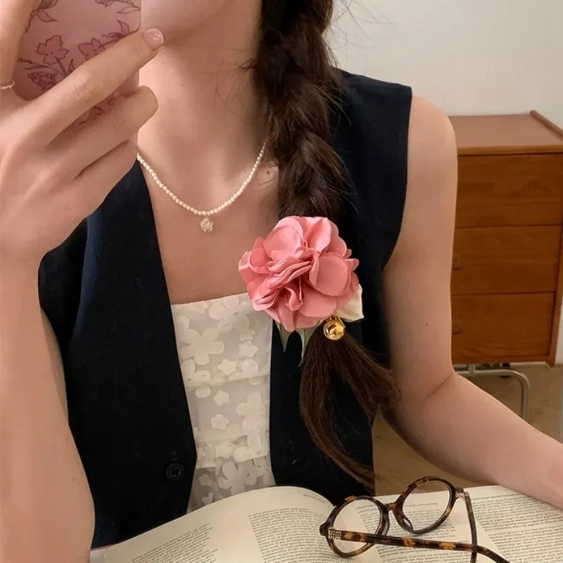 Женская винтажная резинка для волос Красная Эластичная Повязка на голову с