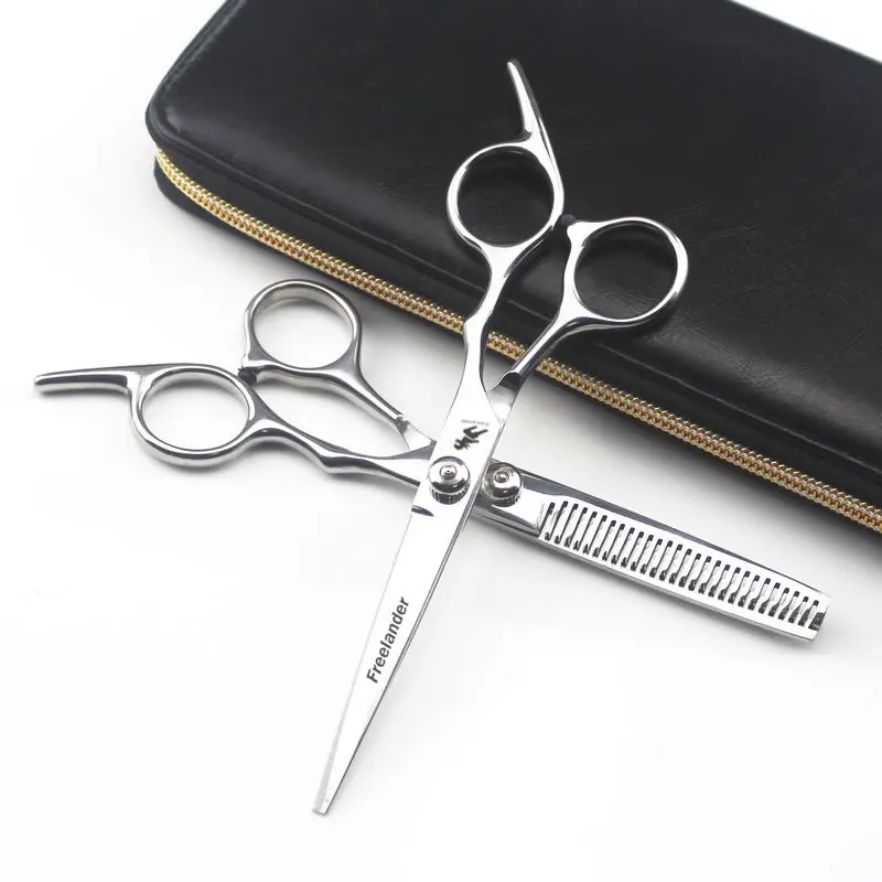 

6.0" Hairdressing Barber Professional Cutting Scissors Hair Shears Freelander Japan 440C Salon Hair Thinning Scissors Makas