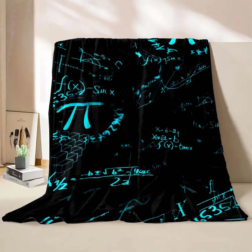 Одеяло с принтом формулы расчета теплая мягкая и удобная домашняя дорожная