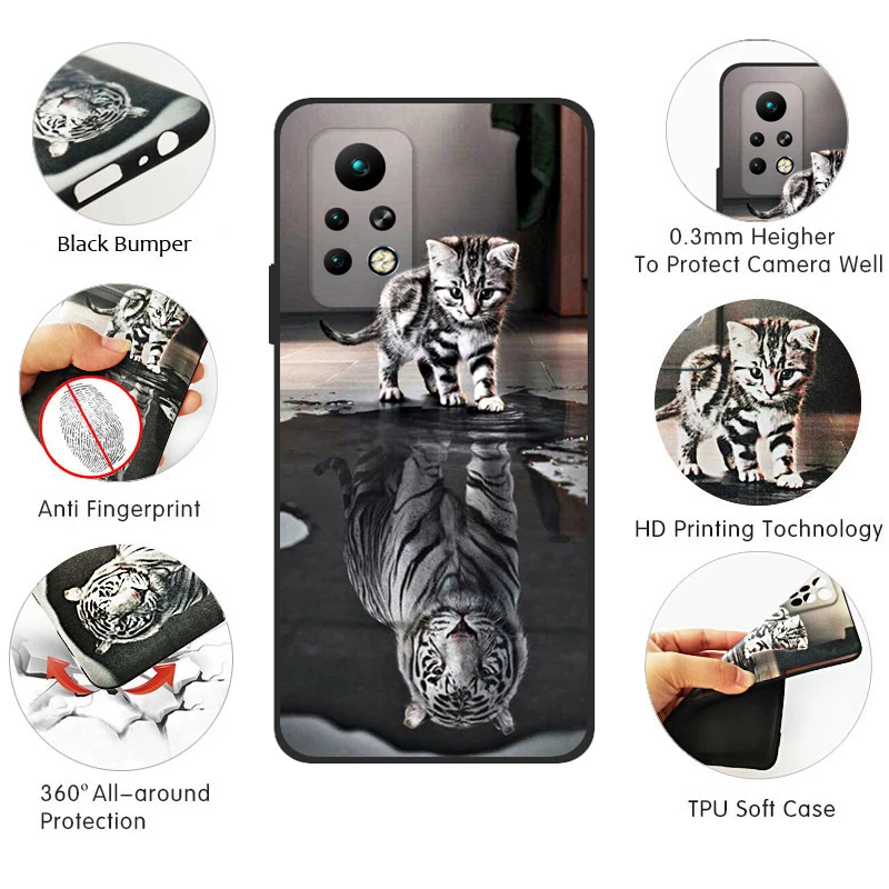cool cover for infinix note 11 pro case black silicon soft casing for infinix note11 pro phone cases painting back free global shipping
