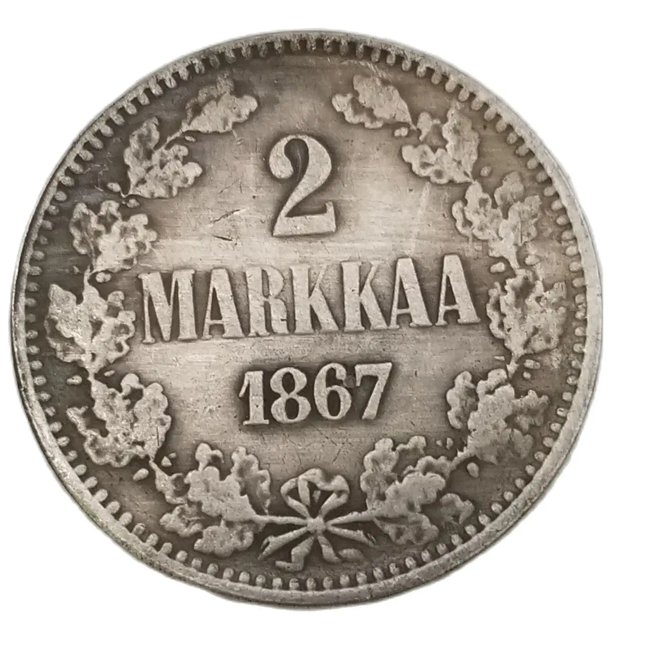 

Серебряная монета Финляндия 1867 год 2 Markka