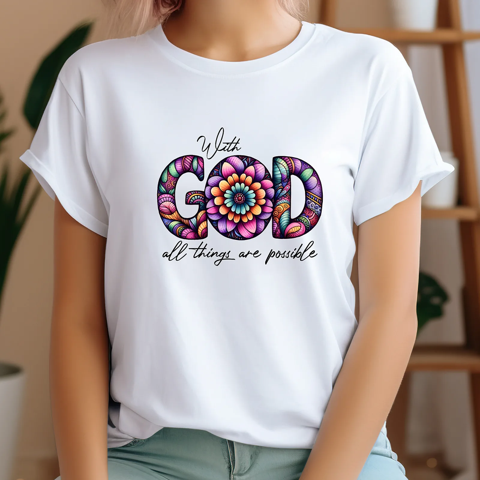 С Богом все возможные вещи Унисекс Женская Мужская христианская религиозная