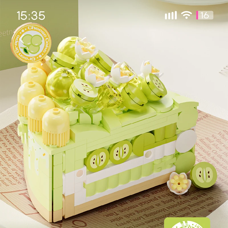 Красочные десертные строительные блоки мечты серия Mori and Mubai комбинация торта