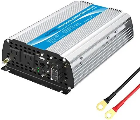 

Power Inverter 12V DC to 110V 120V AC with 20A Solar Charge Controller Remote Control Dual AC Outlets & USB Port for RV Truc Tra