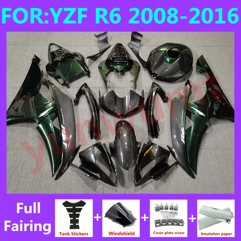 

Motorcycle full Fairing Kit fit For YZF R6 2008 2009 2010 2011 2012 2013 2014 2015 2016 YFZ-R6 Bodywork Fairings carbon fibre