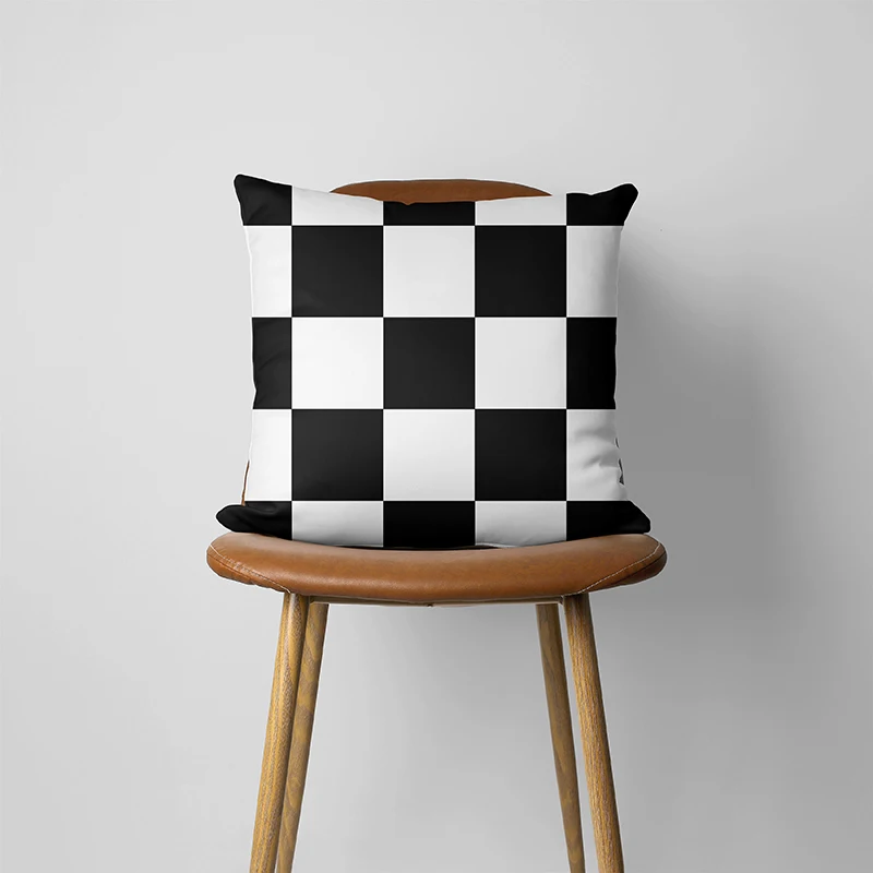 

Цветная Шахматная клетчатая искусственная Автомобильная подушка с изображением Криса фотообложка 178