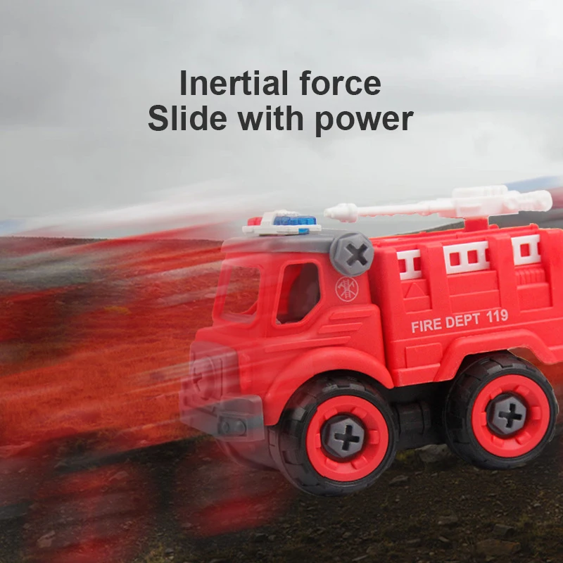 

Kids Boy Toy Car Disassembly Project Sanitation Toy Etachable Assembly Sliding Boy Toys Kids Toys Gift Educational Toys