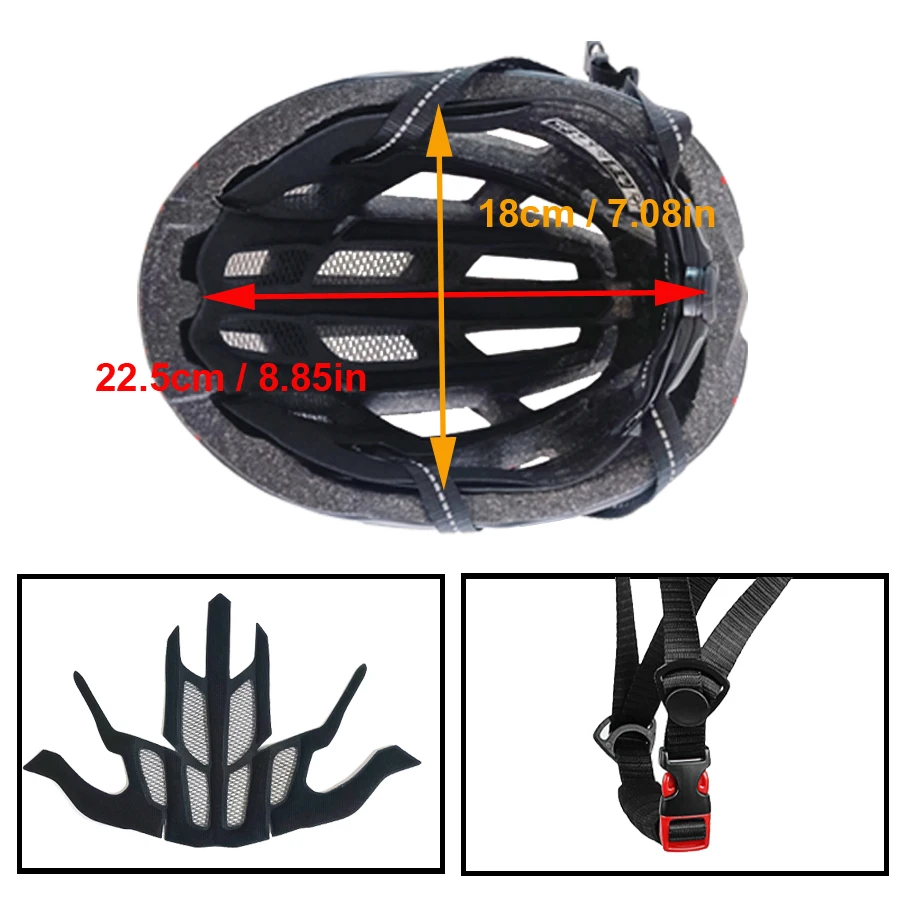 NEWBOLER Bicycle Helmet With LED Light Goggle Cycling Helmet MTB Road Bike Helmet Outdoor Sport Safe Hat For Man Women Adult images - 5