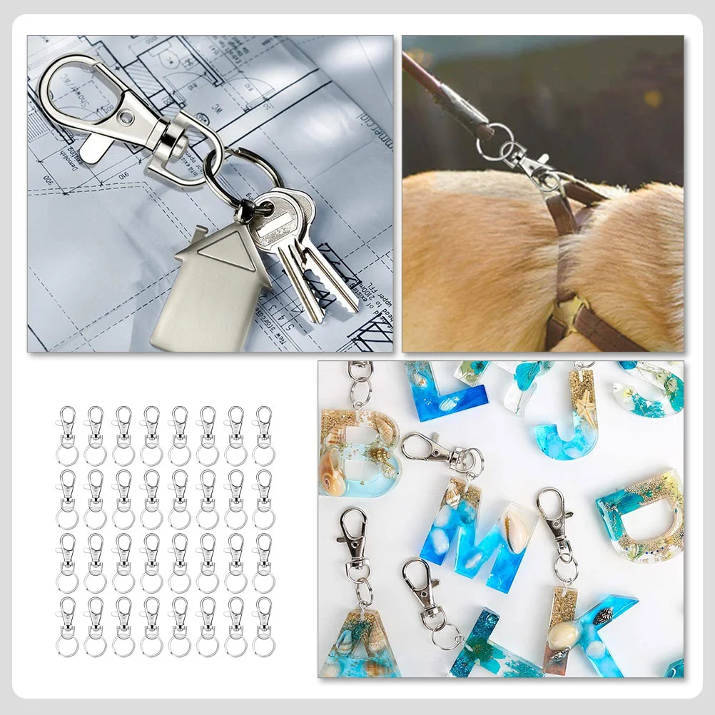 160 Pcs Key Chain Lobster Ring Clip Swivel Clasps Heavy Duty Hook Dog Buckle Bag Accessories Multitool Keychain