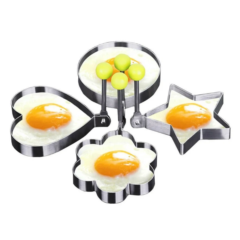 

Stainless Steel Fried Egg Pancake Shaper Omelette Mold Heart-Shaped Fried Egg Maker Breakfast Kitchen Accessories для кухни