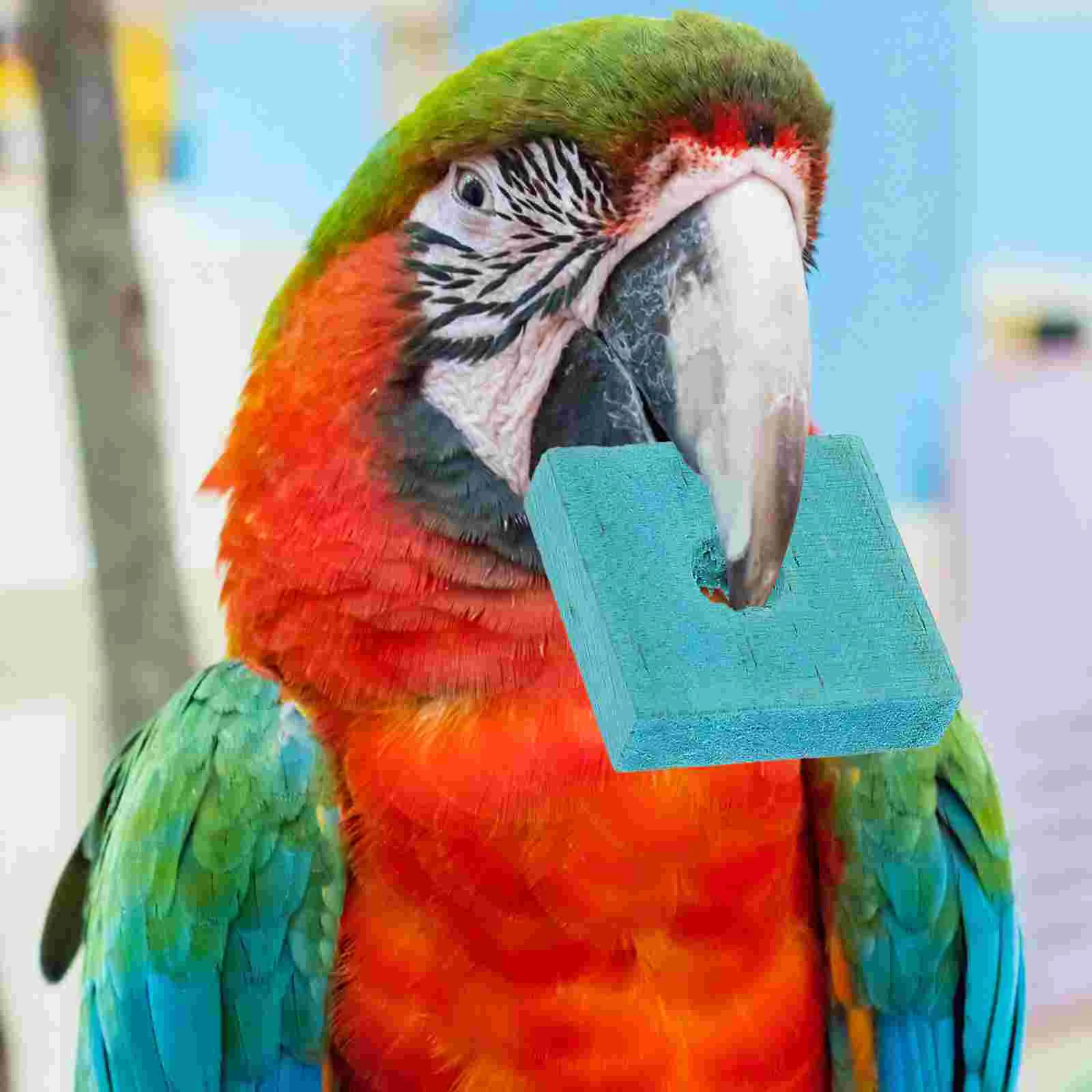 

Toy Toys Parrot Bird Wooden Bite Plaything Blocks Teeth Block Chewing Cage Pet Grinding Wood Birds Chip Large Stacking Chew Diy