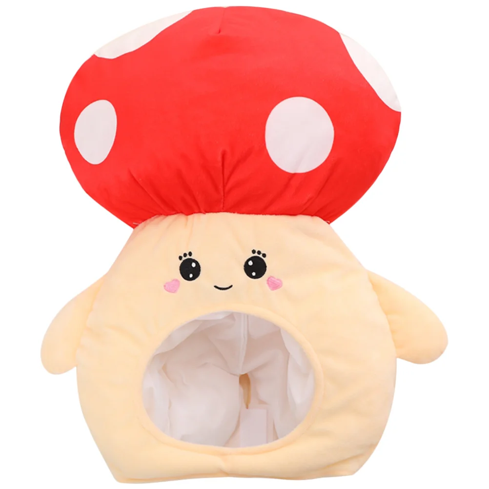 

Mushroom Hat Costume Plush Cosplay Kids Novelty Funny Headdress Party Stuffed Hats Plushie Animals Performance Pillows Headband