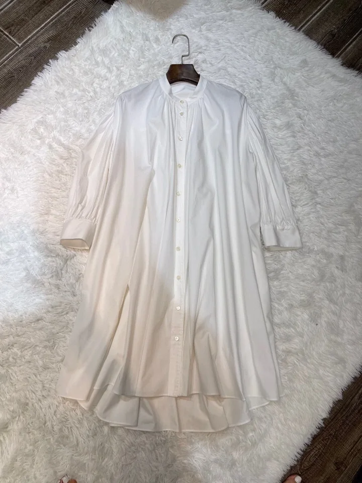 

Женское элегантное белое платье с рукавом 3/4, весна 2022