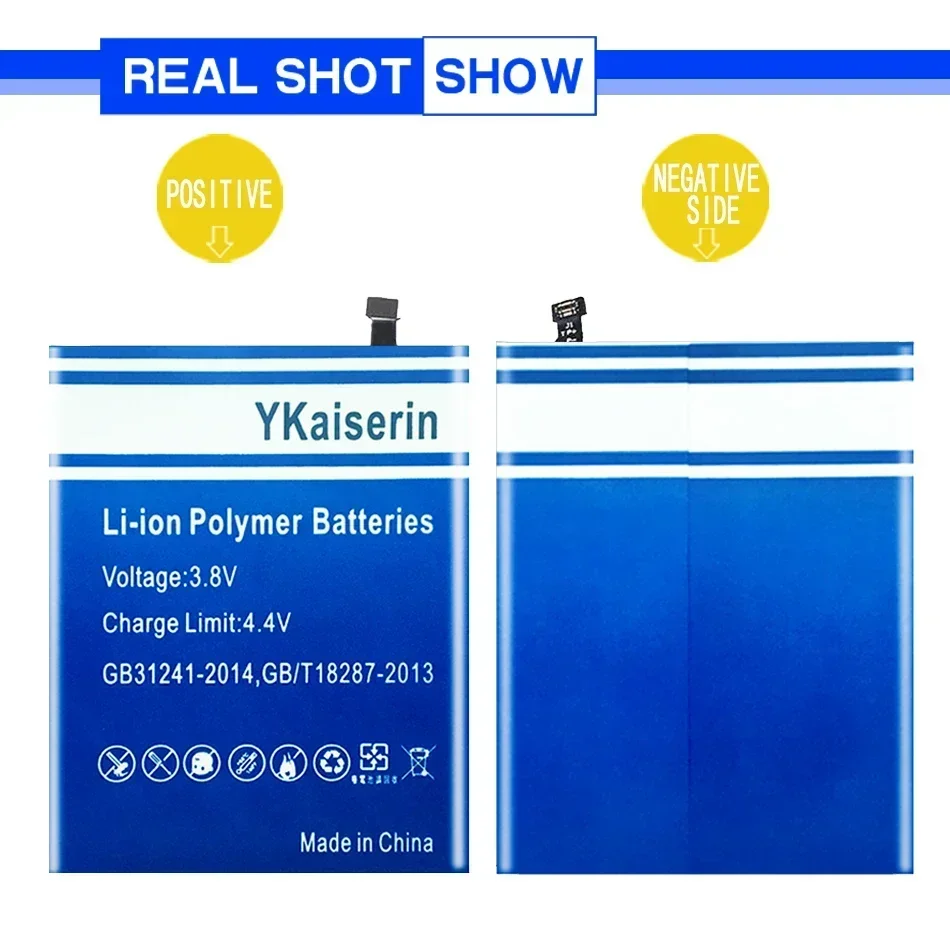 Аккумулятор YKaiserin для OUKITEL C17 Pro 4800 мАч длительное время ожидания высокая емкость