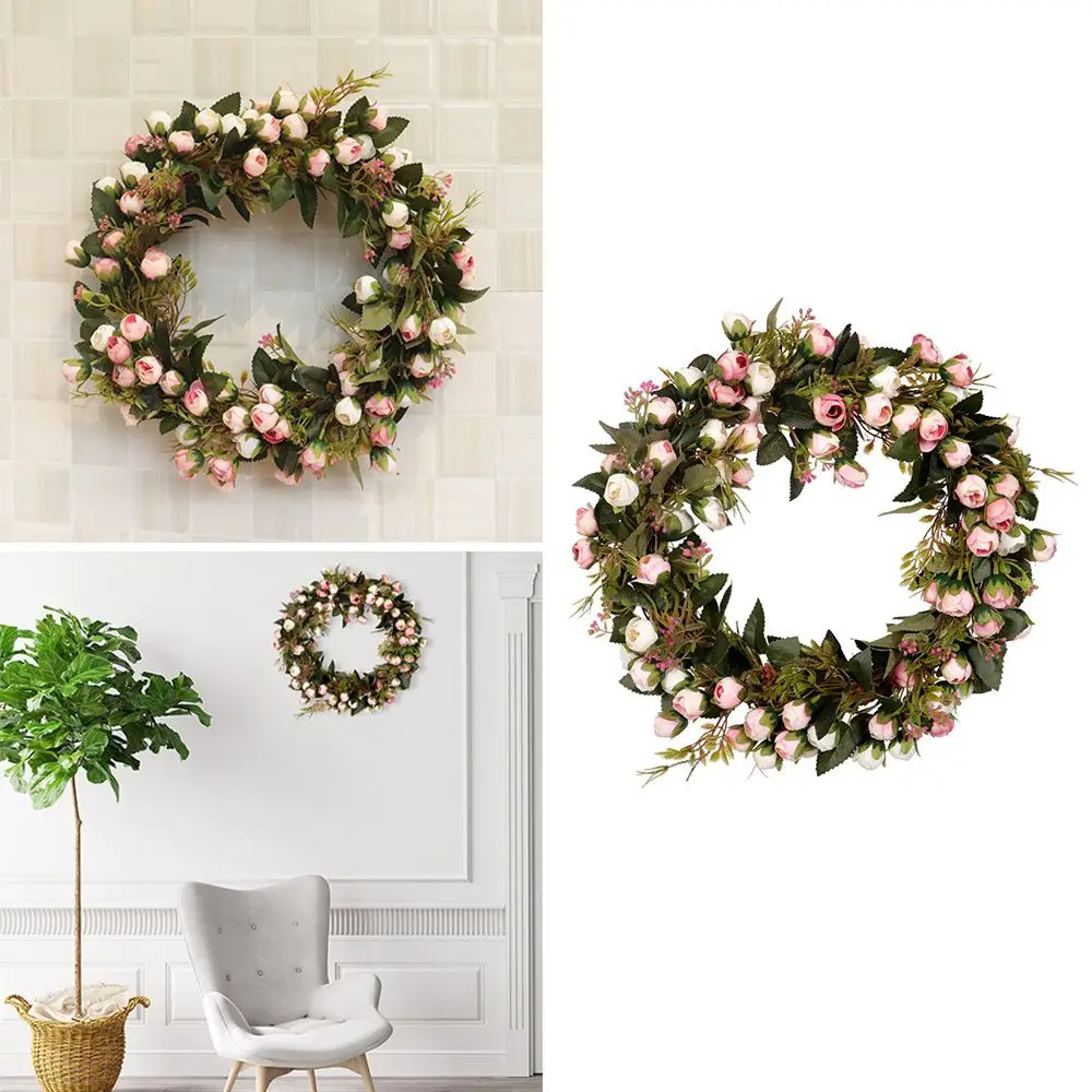 

Photo Props Rose Wedding Flower Door Decor Wall Decoration Artificial Wreath