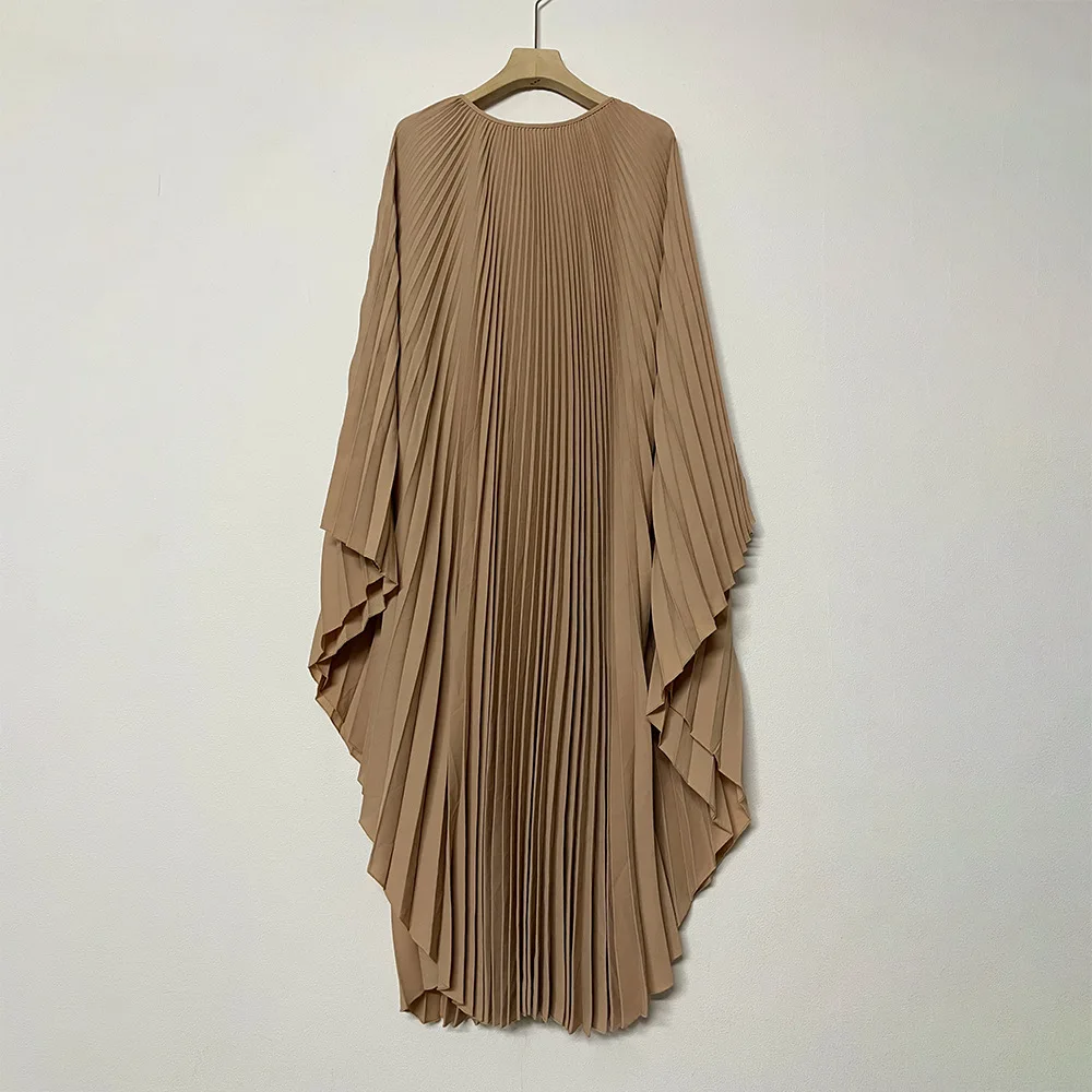 Платье женское Плиссированное с рукавом «летучая мышь», батальных размеров