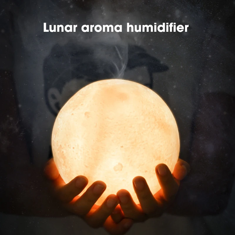 

Large Capacity Touch Sensor Three Spray Mini 3d Moon Light Lamp Usb Air Diffuser Lunar Shaped Aroma Humidifier Air Mist Purifier