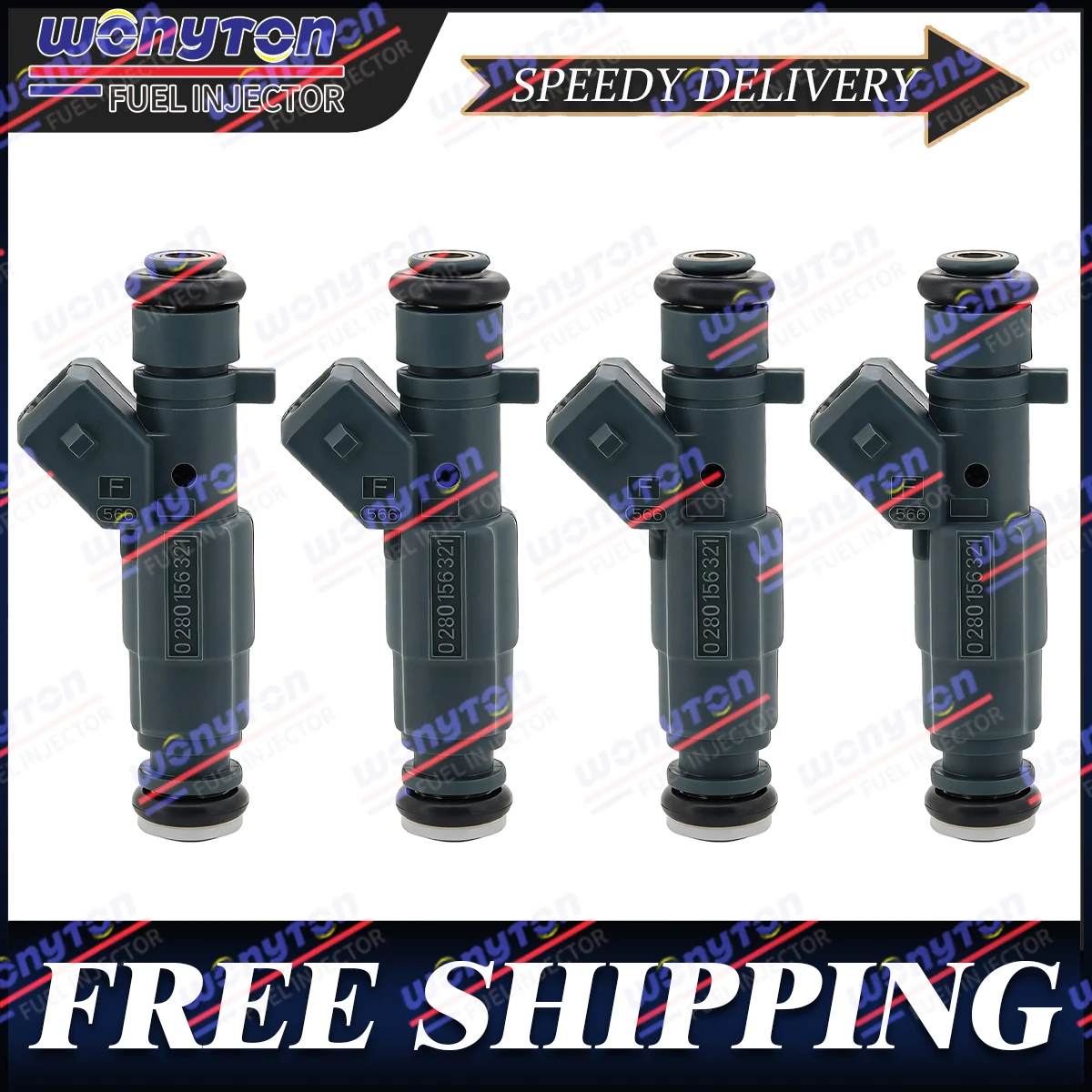 Фото 4 шт. 0280156321 Топливные форсунки для CITROEN C2 C3 C4 XSARA BERLINGO Peugeot 206 №1